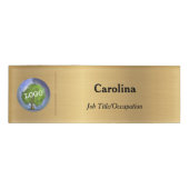 Business Logo Promotion Company Magnetic Gold Naambadge (Voorkant)