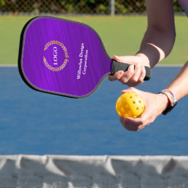 Business Logo Promotion Company Paars Pickleball Paddle
