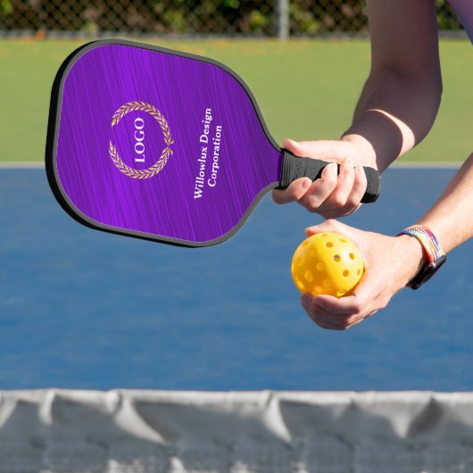 Business Logo Promotion Company Paars Pickleball Paddle (Insitu)