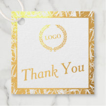 Business Logo Promotion Gold Foil Hang Labels