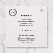 Business Logo Promotion Gold Foil Hang Labels (Achterkant)