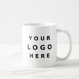 Business Logo Promotional Black and White Koffiemok