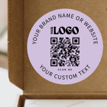 Business Logo Promotional Company QR Code Lila