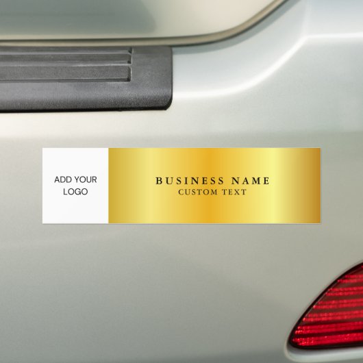 Business Logo Promotional Gold Gradient Bumpersticker (Op auto)