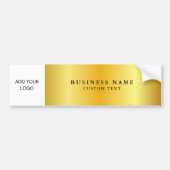 Business Logo Promotional Gold Gradient Bumpersticker (Voorkant)