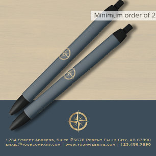 Business Logo Promotional Grey Zwarte Inkt Pen