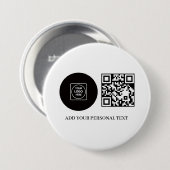 Business Logo Promotional QR Code Text Button (Voorkant /achterkant)