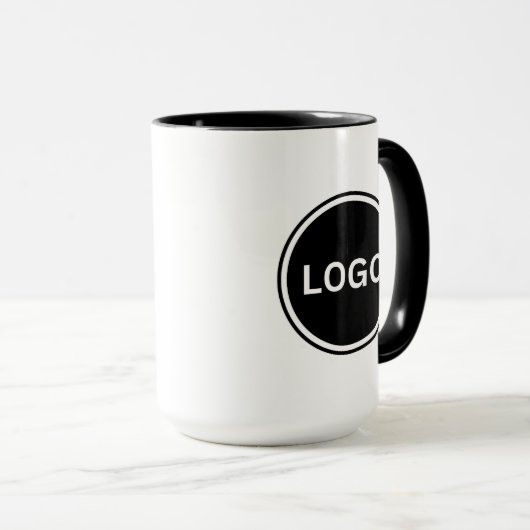 Business Logo Promotional Simple Company Mok (Voorkant rechts)