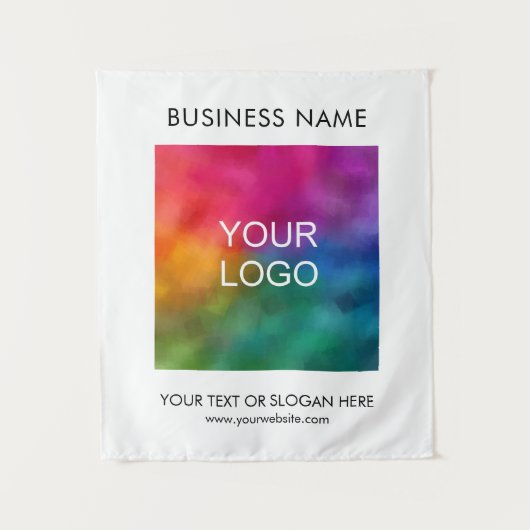 Business Logo Promotionele Design Evenementen Semi Wandkleed (Voorkant)