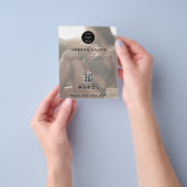 Business Logo QR Code Beauty Spray Tan Verbleekt F Flyer (Hand)