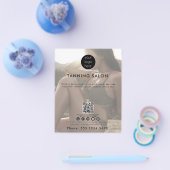 Business Logo QR Code Beauty Spray Tan Verbleekt F Flyer (Enkel)