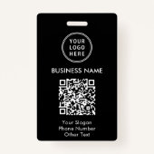 Business Logo QR Code Black Badge (Achterkant)
