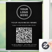 Business Logo QR Code Black Raamsticker (Huis)