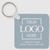 Business Logo & QR Code Branded Promotional  Sleutelhanger (Voorkant)
