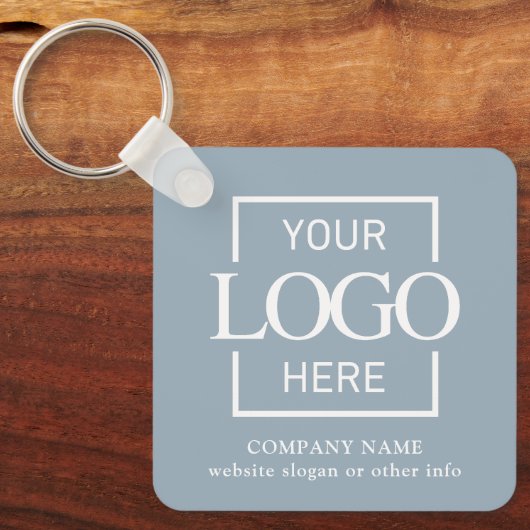 Business Logo & QR Code Branded Promotional  Sleutelhanger (Voorkant)