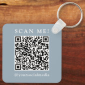 Business Logo & QR Code Branded Promotional  Sleutelhanger (Achterkant)