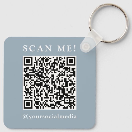Business Logo & QR Code Branded Promotional  Sleutelhanger (Achterkant)