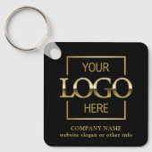 Business Logo & QR Code Branded Promotional Sleutelhanger (Voorkant)
