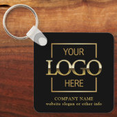Business Logo & QR Code Branded Promotional Sleutelhanger (Voorkant)