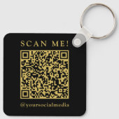 Business Logo & QR Code Branded Promotional Sleutelhanger (Achterkant)