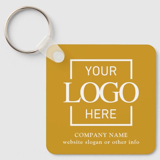 Business Logo & QR Code Branded Promotional Sleutelhanger (Voorkant)