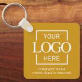 Business Logo & QR Code Branded Promotional Sleutelhanger (Voorkant)