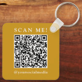 Business Logo & QR Code Branded Promotional Sleutelhanger (Achterkant)