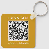 Business Logo & QR Code Branded Promotional Sleutelhanger (Achterkant)