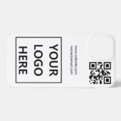 Business Logo QR Code Branding Eenvoudig iPhone Hoesje (Achterkant horizontaal)