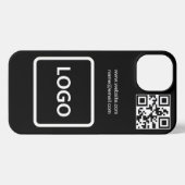 Business Logo QR Code Branding Eenvoudig iPhone Hoesje (Achterkant horizontaal)