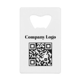 Business Logo QR Code Company Credit Card Design Creditkaart Flessenopener