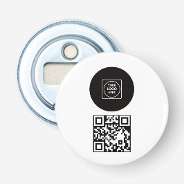 Business Logo QR Code Company Promotional Design Button Flesopener