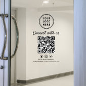 Business Logo QR Code Connect With Us Raamsticker