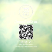 Business Logo QR Code Connect With Us White Raamsticker (Vel 3)
