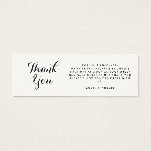 Business Logo QR Code dank u kaart invoegen (Achterkant)