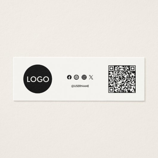 Business Logo QR Code dank u kaart invoegen (Voorkant)