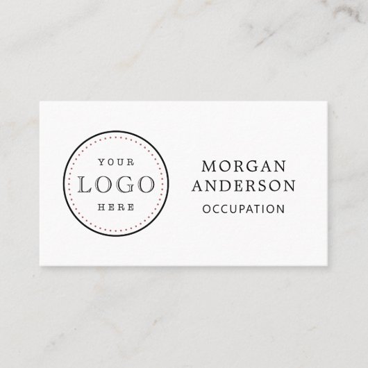 Business Logo QR Code Eenvoudig Visitekaartje (Voorkant)