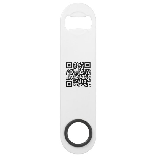 Business Logo QR Code Eenvoudige ontwerp Sjabloon Speed Flessenopener (Achterkant)
