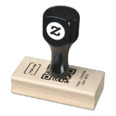 Business logo QR-code en aangepaste tekst Rubberstempel (Stempel)