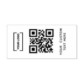Business logo QR-code en aangepaste tekst Rubberstempel (Afrduk)