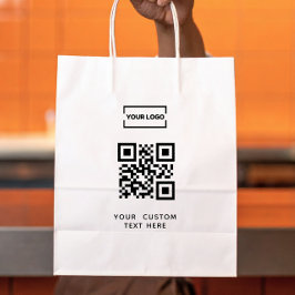 Business logo QR-code en aangepaste tekst Rubberstempel