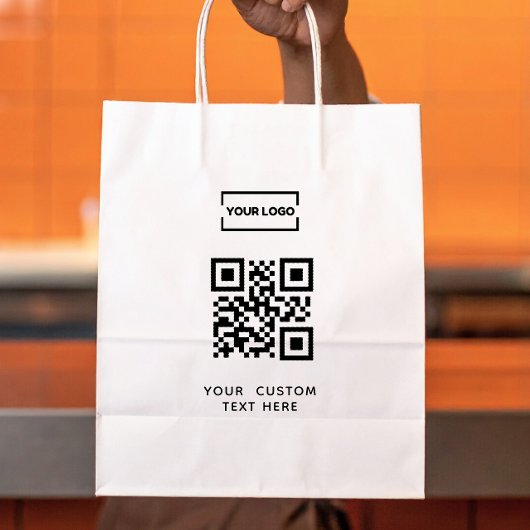 Business logo QR-code en aangepaste tekst Rubberstempel