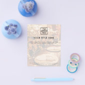 Business Logo QR Code Event Planning vervaagd Foto Flyer (Enkel)