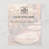 Business Logo QR Code Event Planning vervaagd Foto Flyer (Voorkant)