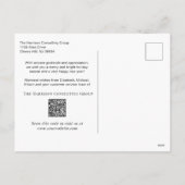 Business Logo QR Code Groene Kerst Feestdagenkaart (Achterkant)