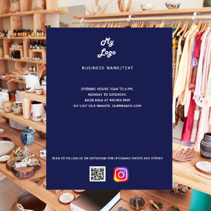 Business logo qr code instagram aangepaste tekst b flyer