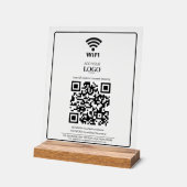 Business Logo QR Code Kantoor Internet Scan Connec Acryl Bord (Hoek)