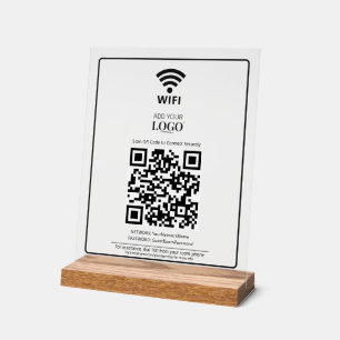 Business Logo QR Code Kantoor Internet Scan Connec Acryl Bord