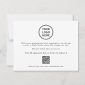 Business Logo QR Code Kerst Waterverf Feestdagenkaart (Achterkant)