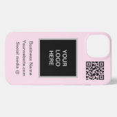Business Logo QR Code Marketing Company iPhone Hoesje (Achterkant horizontaal)